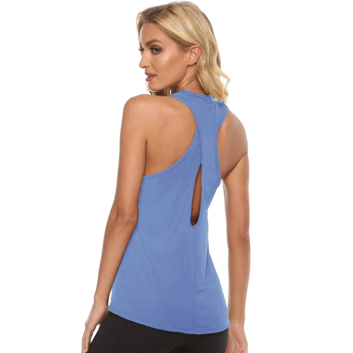 Lara Women Sport tank Tops Loose Yoga T