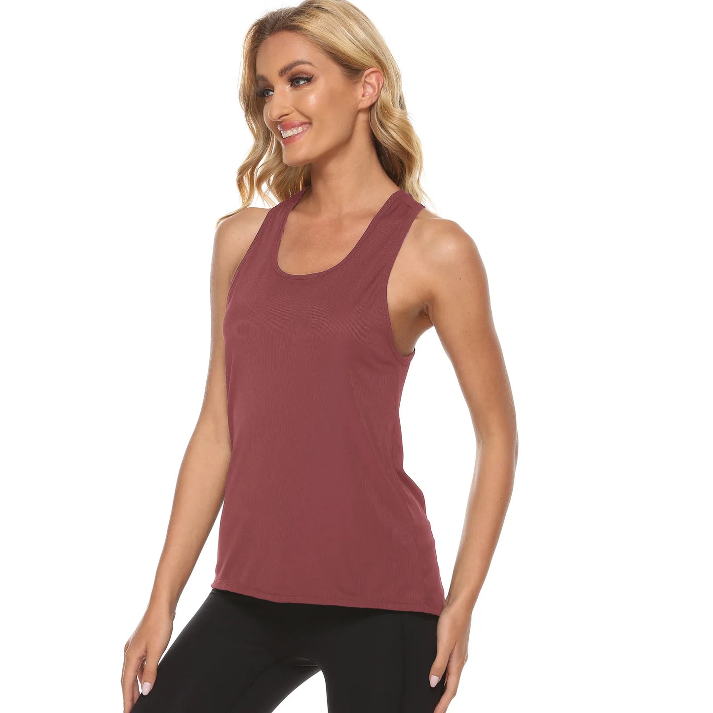 Lara Women Sport tank Tops Loose Yoga T